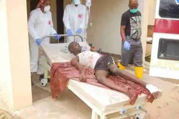 Graphic Photos Of Victims From The Suicide Bomb Blast Today In Borno State.